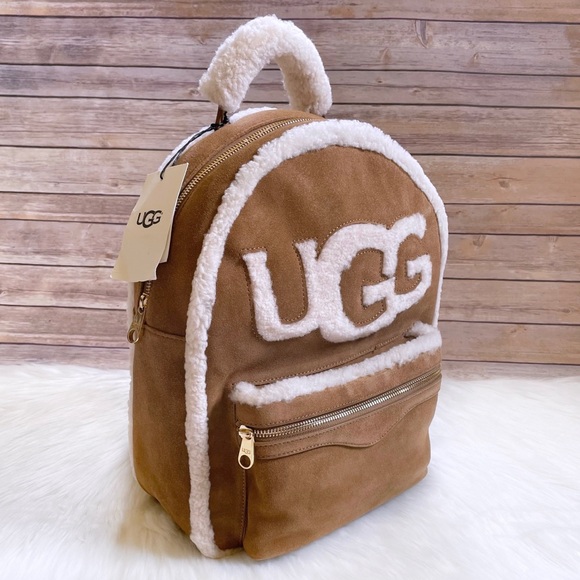 UGG Dannie Sheepskin Backpack In Chestnut - Picture 2 of 10